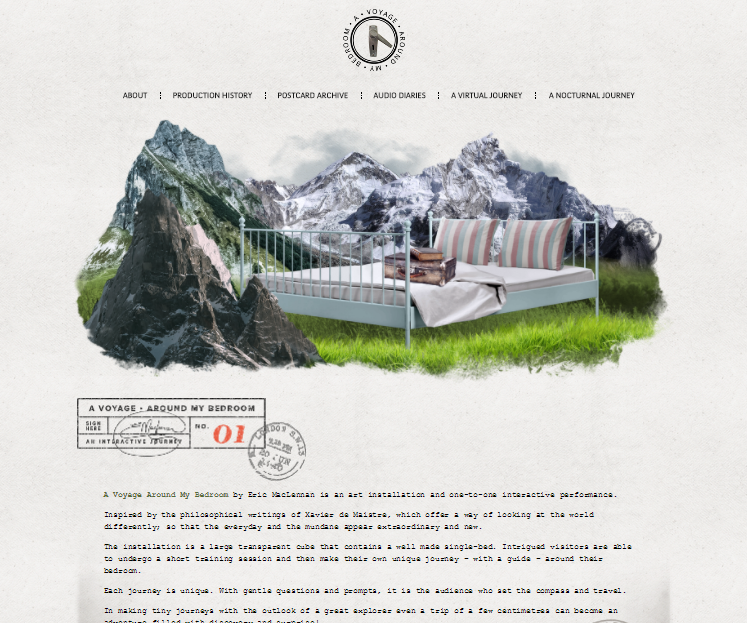 A voyage around my bedroom website screen shot