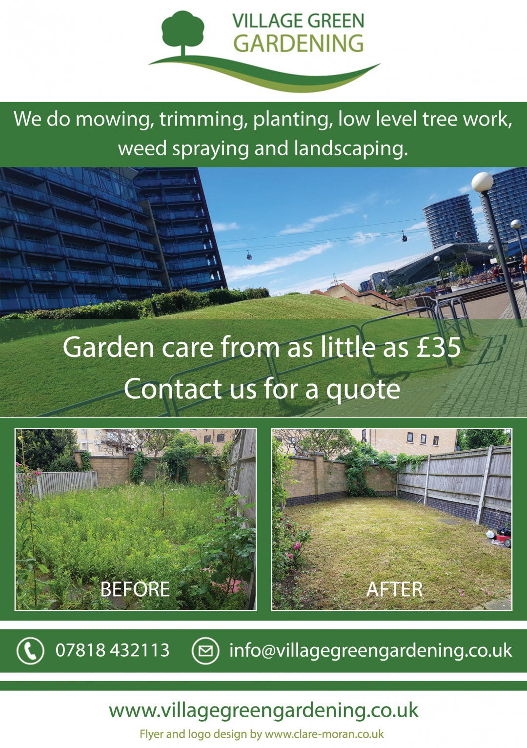 village green gardening flyer