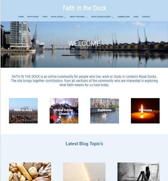 faith in the dock website screenshot