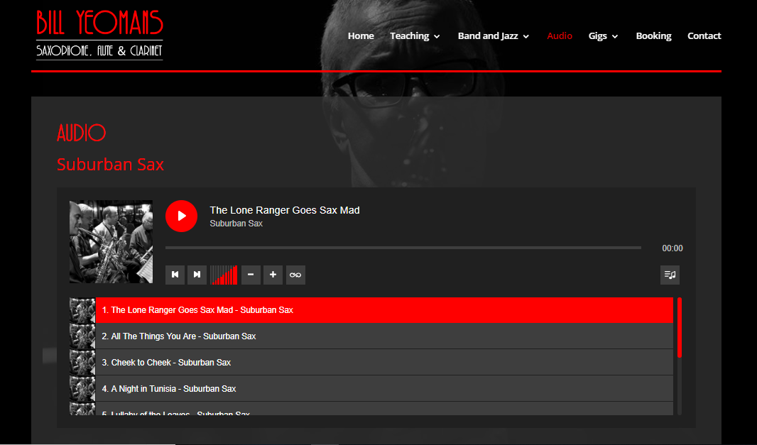 Bill Yeomans website screen shot