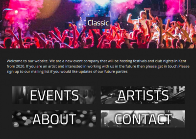 Classic Event Website